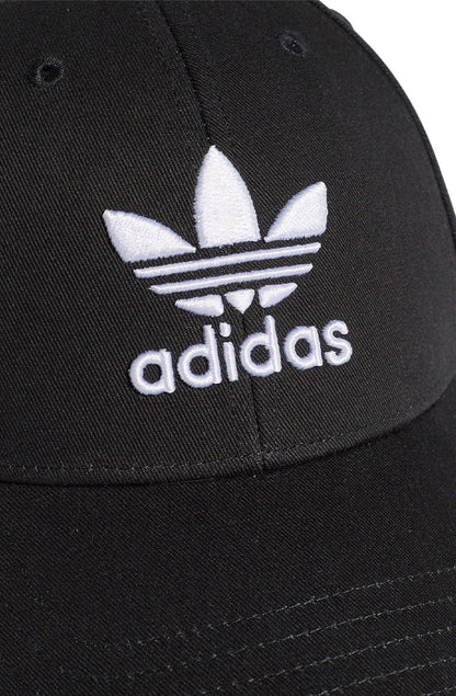 Bone Adidas Aba Curva Baseball Trefoil Strapback Preto/Branco - NewSkull