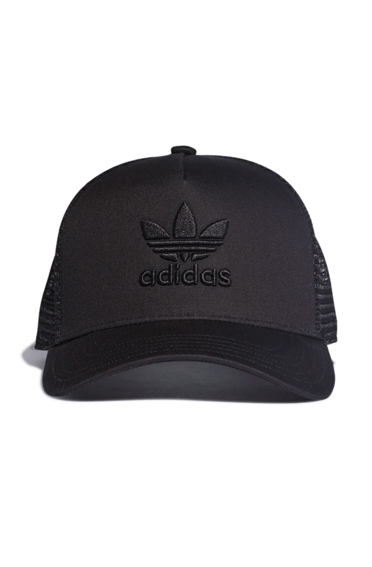 Bone Adidas Aba Curva Trucker Trefoil Snapback Preto/Preto - NewSkull