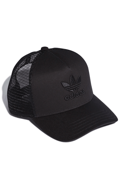 Bone Adidas Aba Curva Trucker Trefoil Snapback Preto/Preto - NewSkull