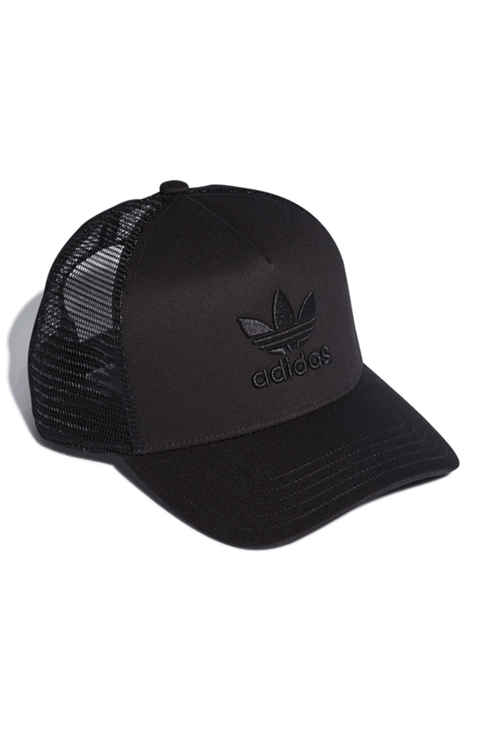 Bone Adidas Aba Curva Trucker Trefoil Snapback Preto/Preto - NewSkull