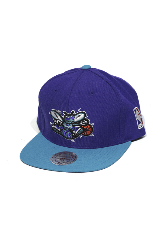 Boné Mitchell and Ness Charlotte Hornets Team Up Snapback Roxo - NewSkull