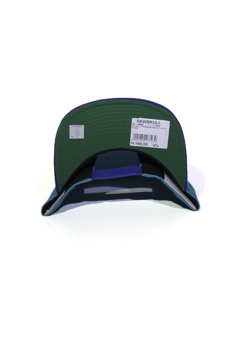 Boné Mitchell and Ness Charlotte Hornets XL Logo Snapback - NewSkull