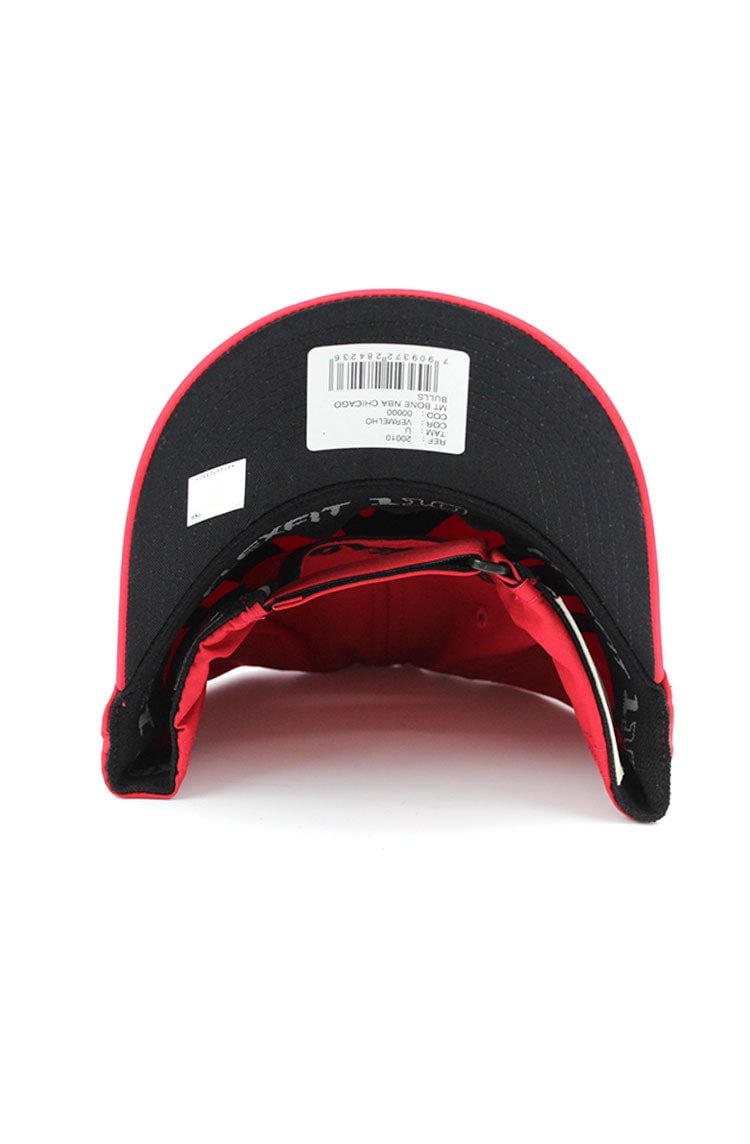 Bone MITCHELL AND NESS Chicago Bulls Flexfit 110 Strapback Vermelho - NewSkull