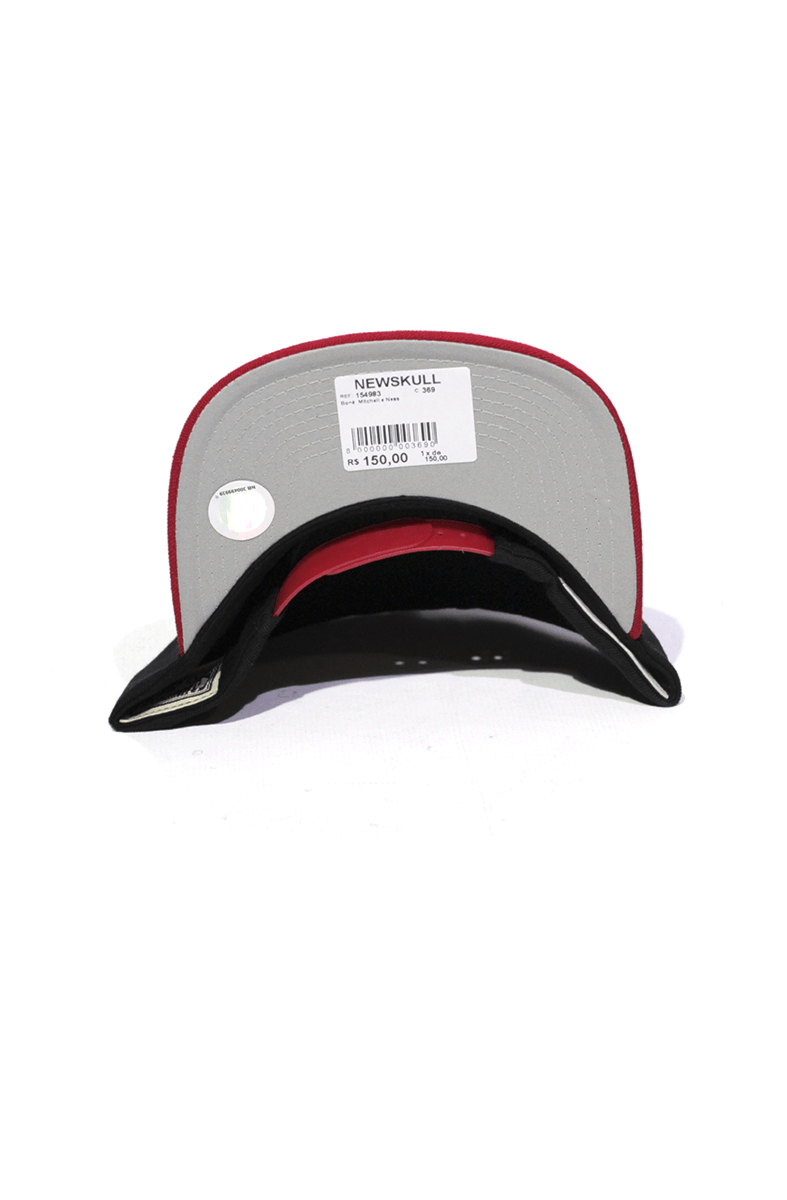 Boné Mitchell and Ness Chicago Bulls Logo Snapback Preto - NewSkull