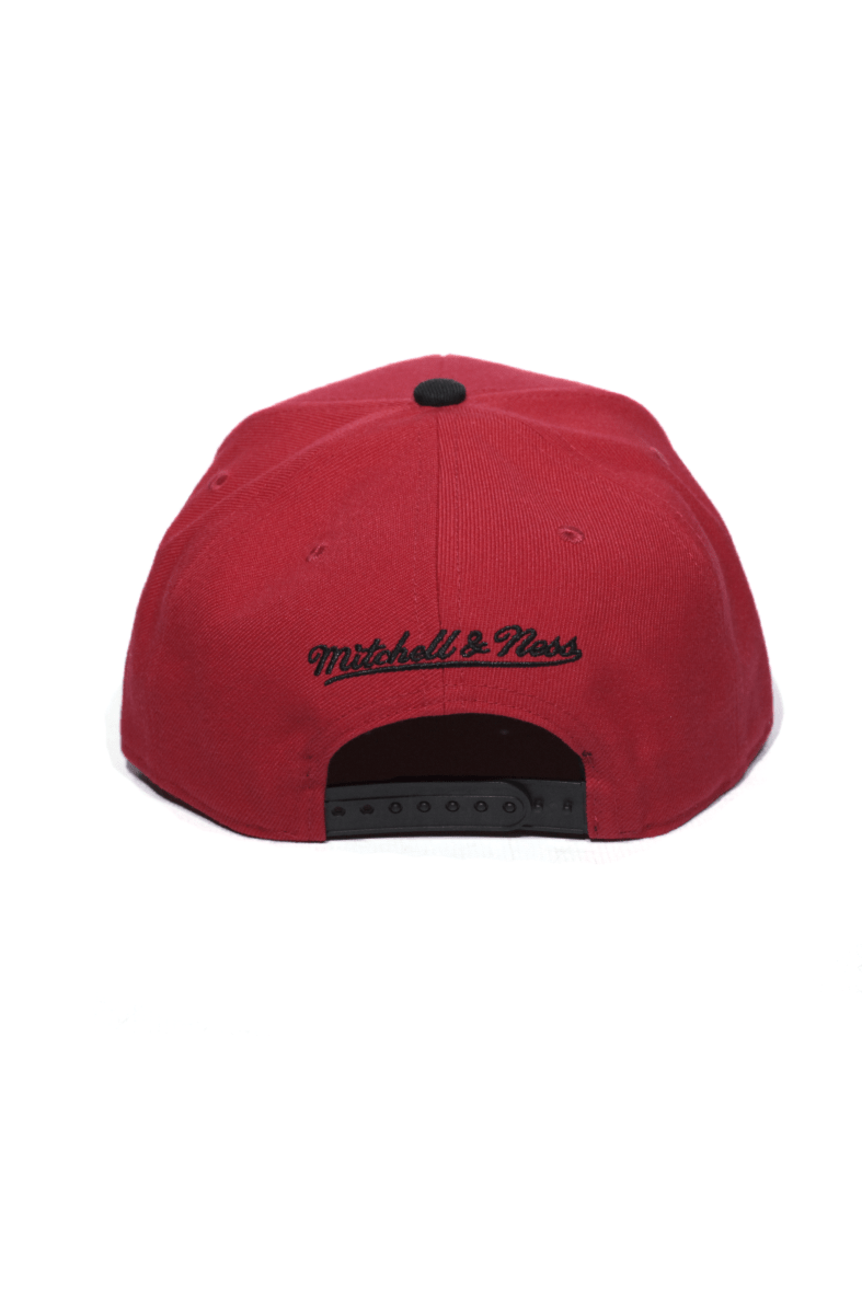 Boné Mitchell and Ness Chicago Bulls XL Logo Snapback Vermelho - NewSkull