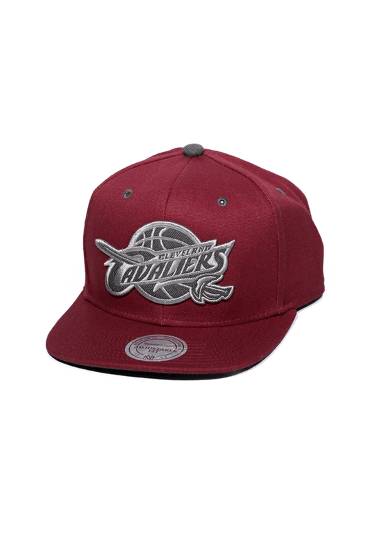 Boné Mitchell and Ness Cleveland Cavaliers Tonal Logo Snapback Cinza - NewSkull