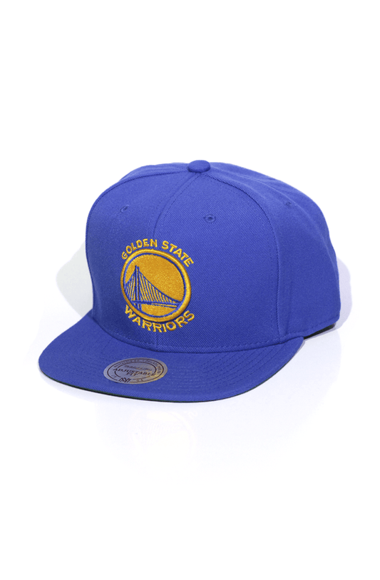 Boné Mitchell and Ness Golden State Warrios Logo Solid Snapback - NewSkull