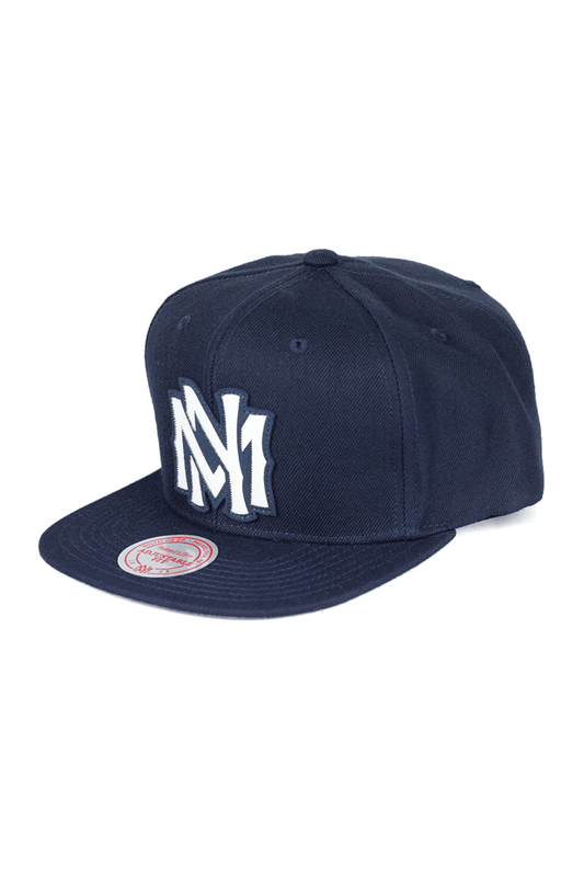 BONE MITCHELL AND NESS LOGO BRANDED SNAPBACK AZUL - NewSkull