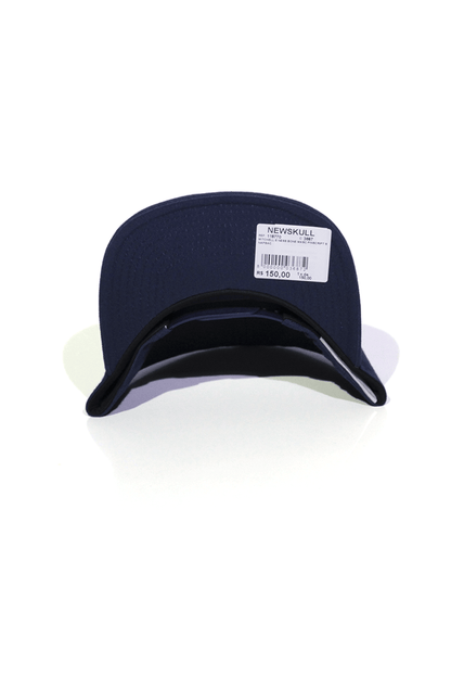 Bone Mitchell and Ness Logo Pinscript Snapback Azul Marinho - NewSkull
