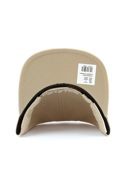 Bone Mitchell and Ness Logo Pinscript Snapback Bege - NewSkull