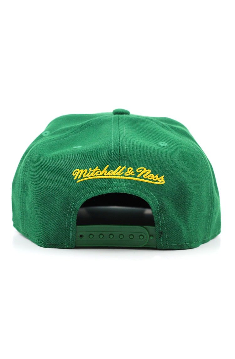 Bone MITCHELL AND NESS Logo Seattle Supersonics Snapback Verde - NewSkull