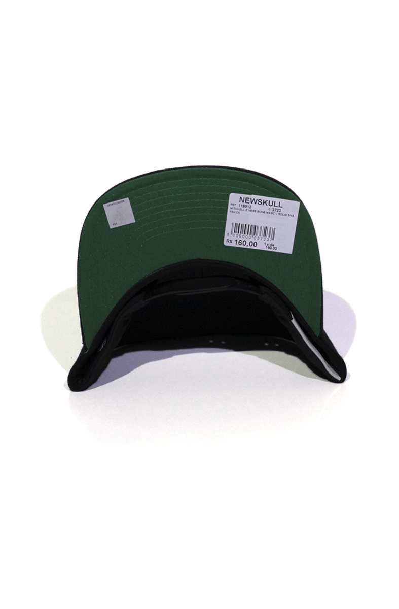 Boné Mitchell and Ness Los Angeles Lakers Logo Solid Snapback Preto - NewSkull