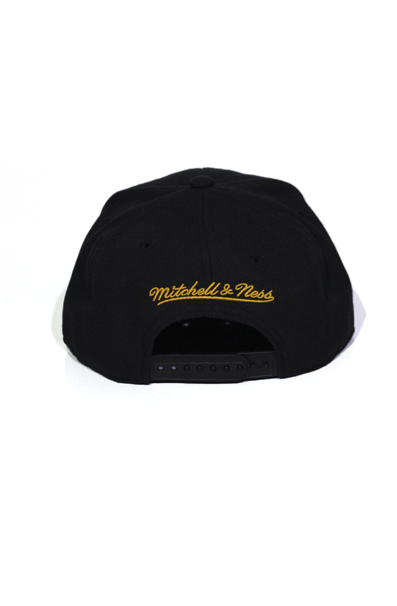 Boné Mitchell and Ness Los Angeles Lakers Logo Solid Snapback Preto - NewSkull