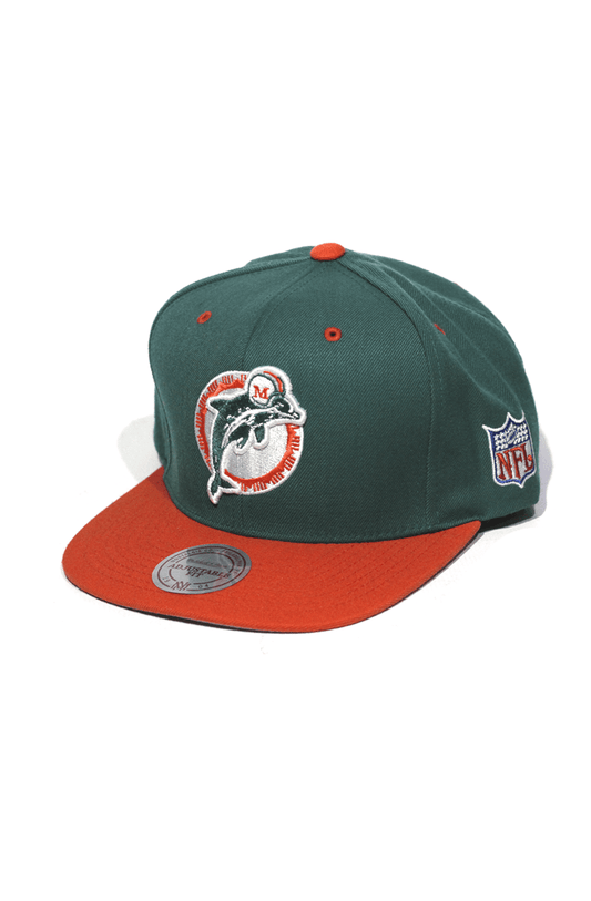Boné Mitchell and Ness Miami Dolphins Team Up Snapback - NewSkull