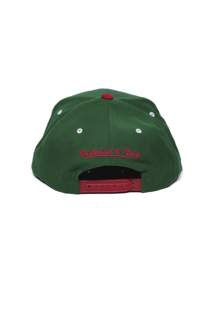 Boné Mitchell and Ness Milwaukee Bucks Script Snapback Verde - NewSkull