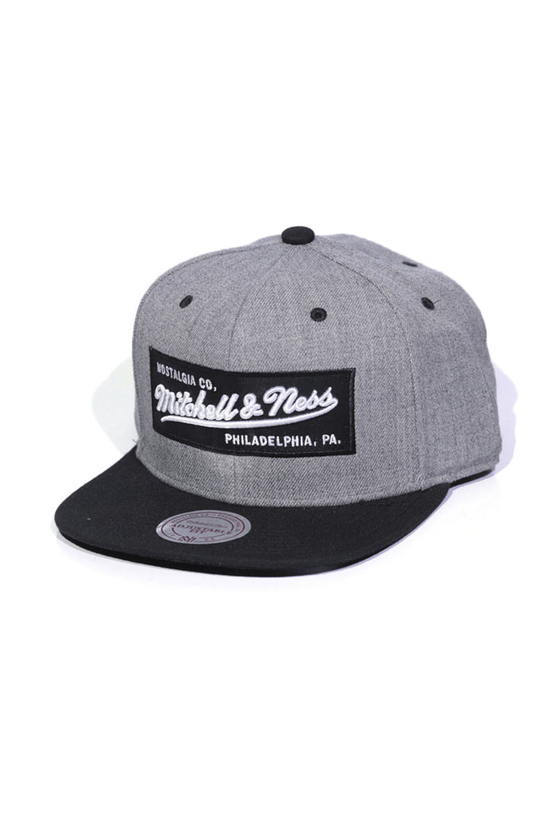 Boné Mitchell and Ness M&N Box Logo Snapback Cinza - NewSkull