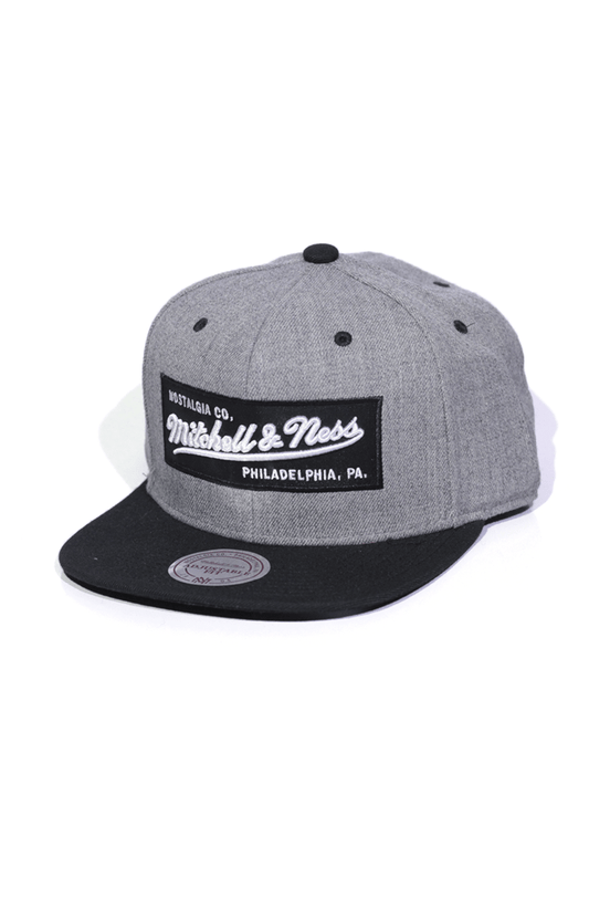 Boné Mitchell and Ness M&N Box Logo Snapback Cinza - NewSkull
