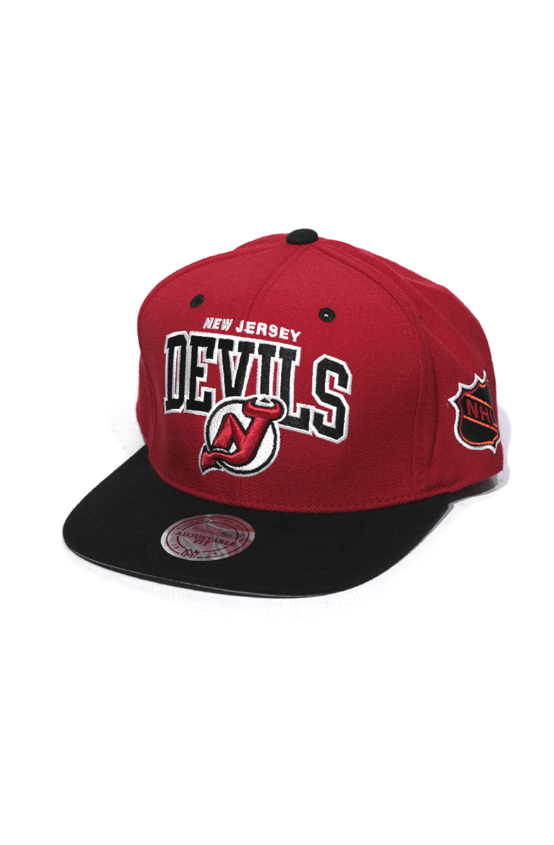 Boné Mitchell and Ness New Jersey Devils Arch Snapback Vermelho - NewSkull