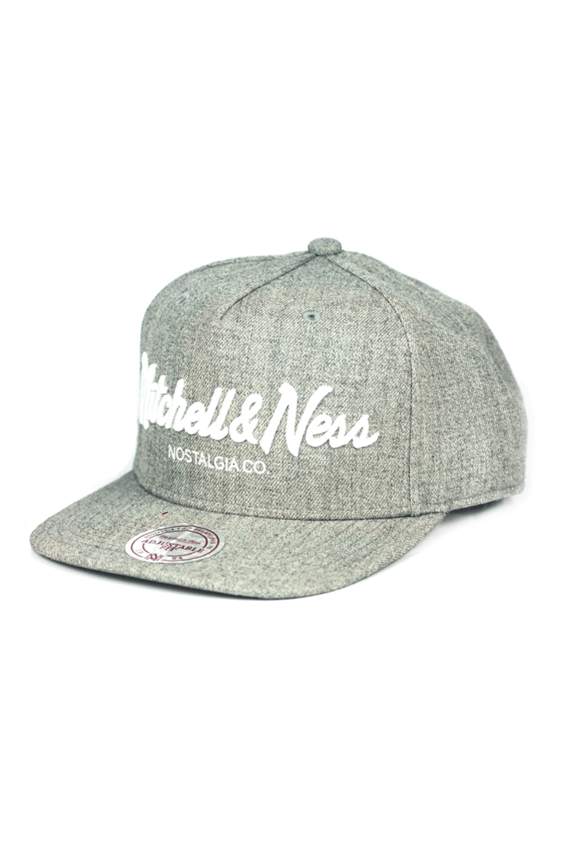 Boné Mitchell and Ness Pinscript Snapback Cinza - NewSkull