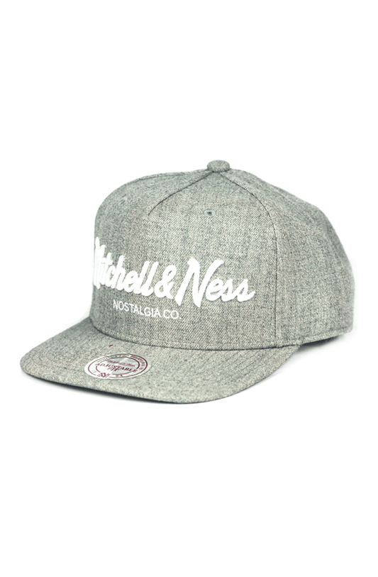 Boné Mitchell and Ness Pinscript Snapback Cinza - NewSkull