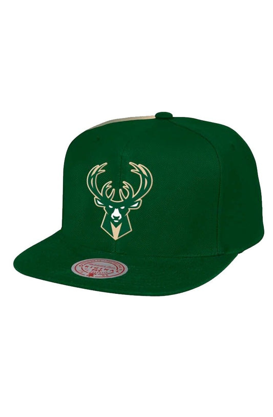 Boné Nba Snapback Core Basic Milwaukee Bucks - Mitchell & Ness Verde - NewSkull