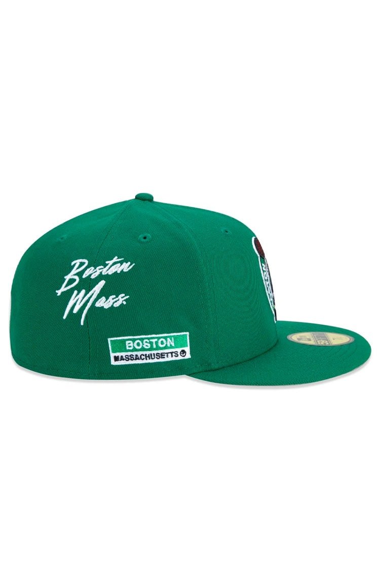Boné New Era 59fifty Boston Celtics City Transit Aba Reta Verde/Branco - NewSkull