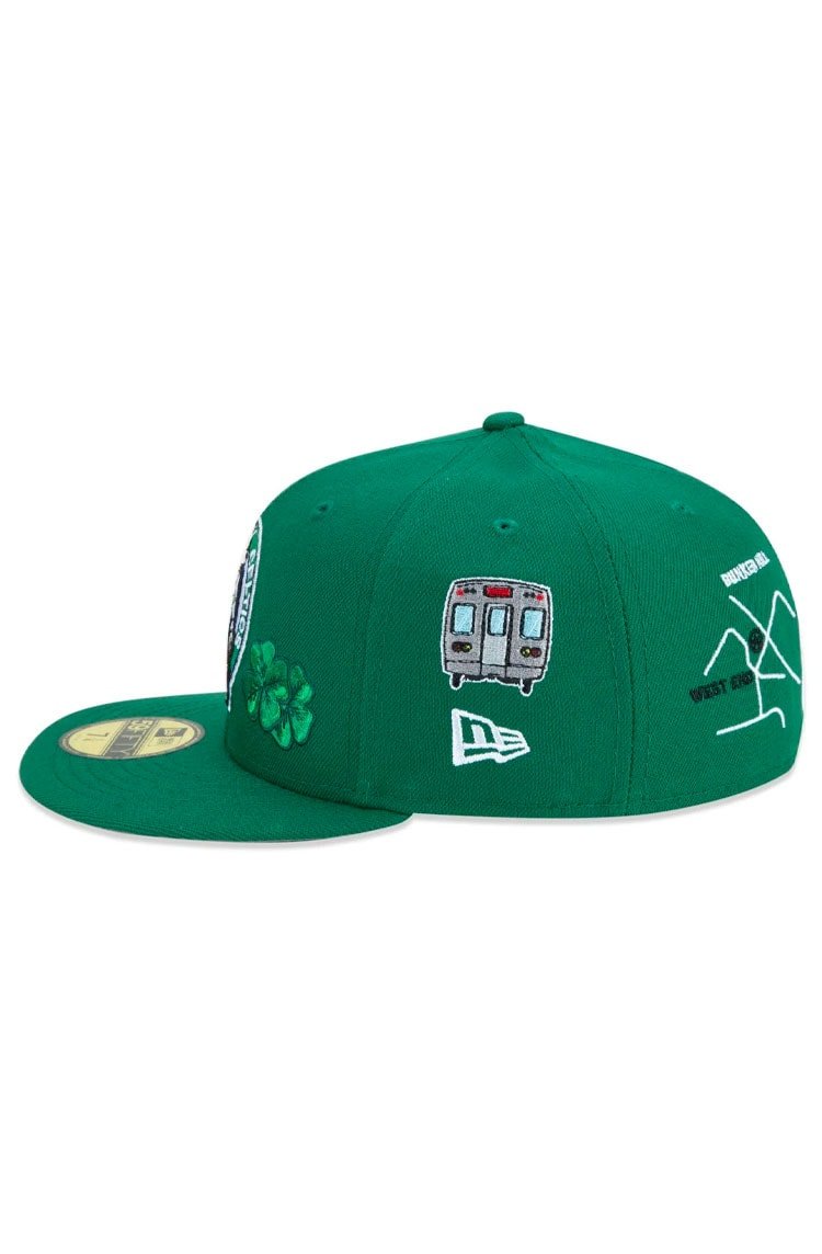 Boné New Era 59fifty Boston Celtics City Transit Aba Reta Verde/Branco - NewSkull