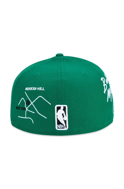 Boné New Era 59fifty Boston Celtics City Transit Aba Reta Verde/Branco - NewSkull
