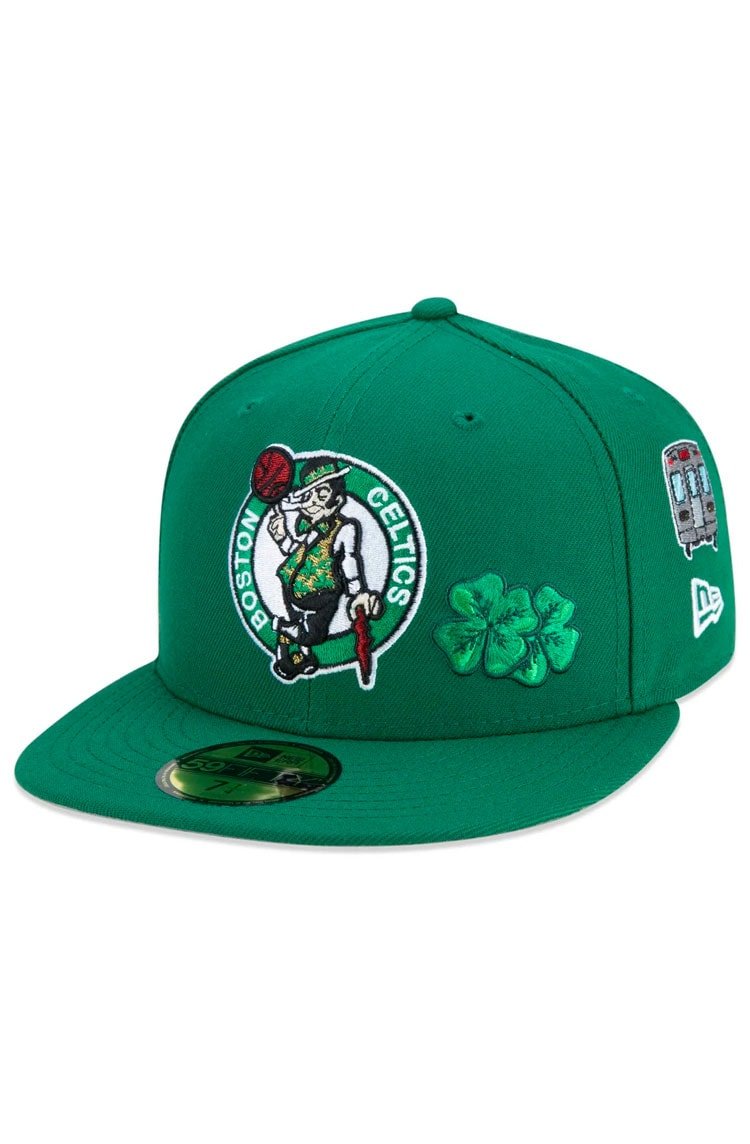 Boné New Era 59fifty Boston Celtics City Transit Aba Reta Verde/Branco - NewSkull