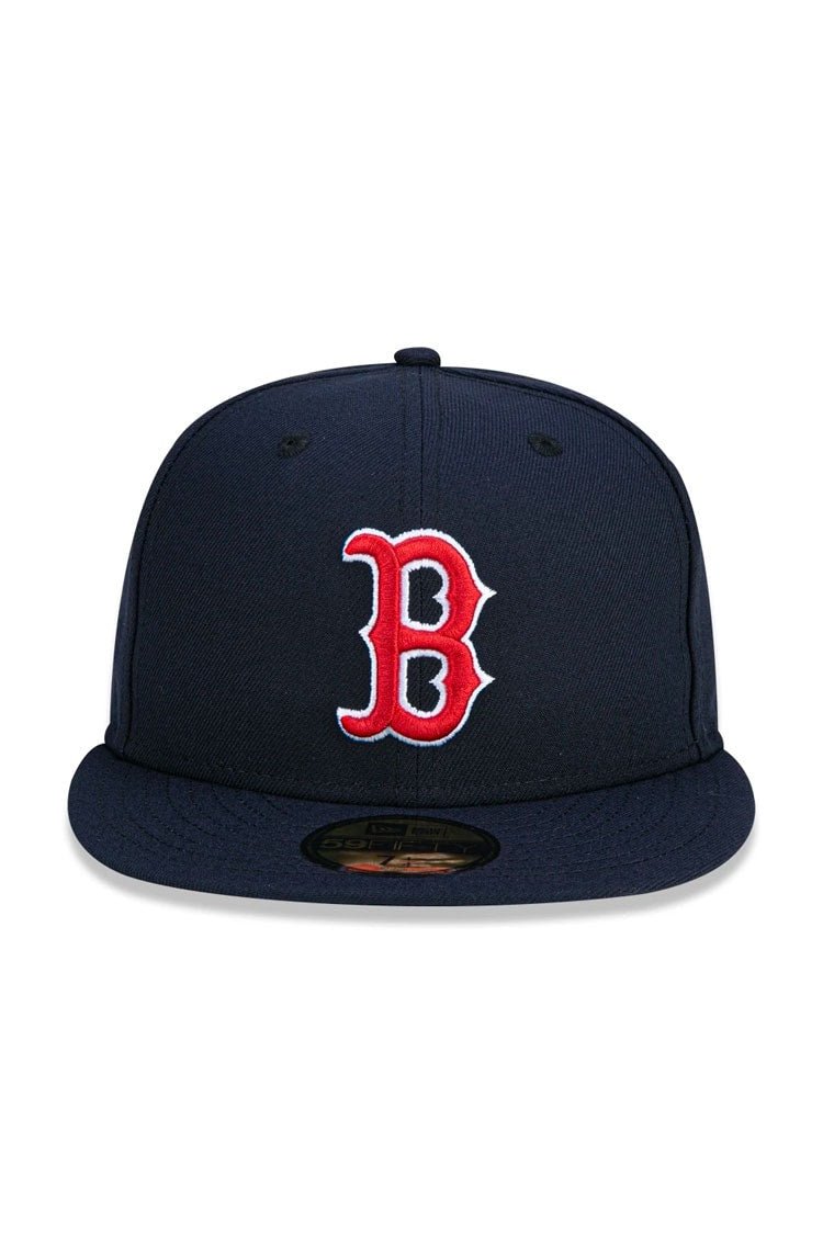 Boné New Era 59fifty Boston Red Sox Mlb Azul Marinho/Vermelho - NewSkull