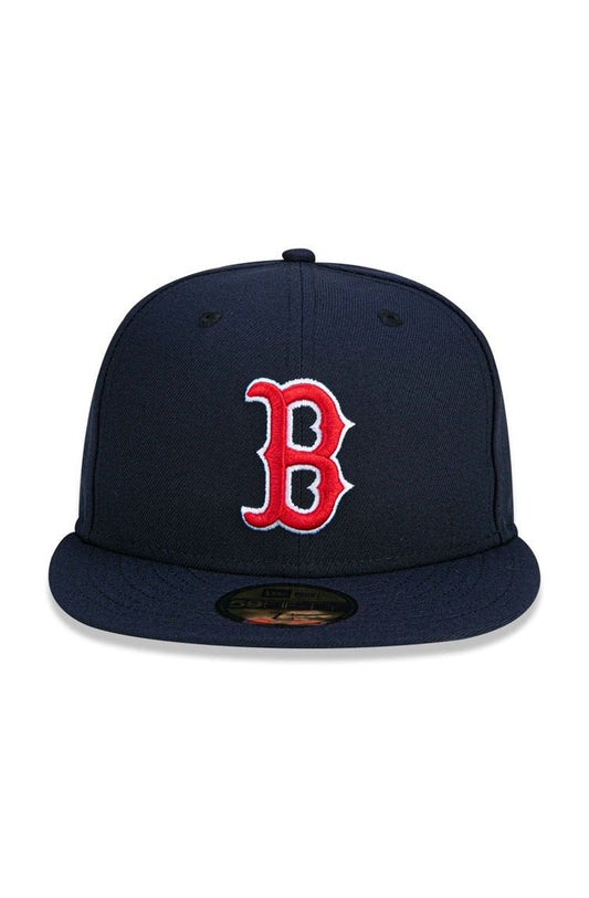 Boné New Era 59fifty Boston Red Sox Mlb Azul Marinho/Vermelho - NewSkull