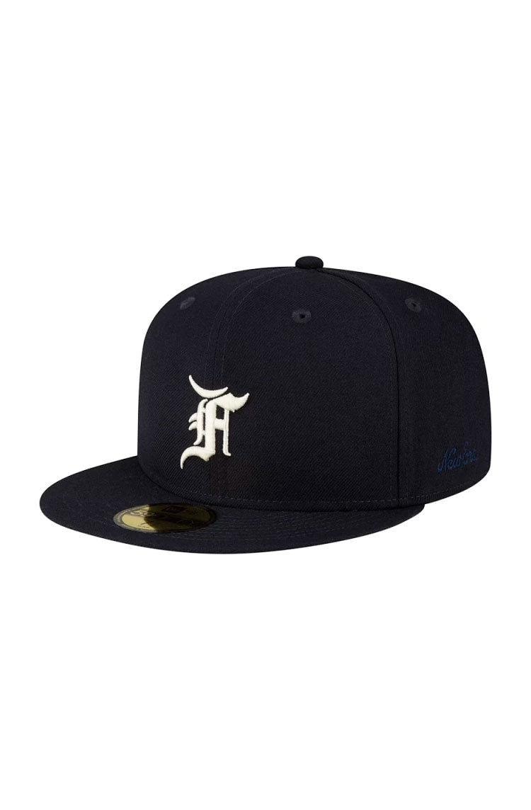 Boné New Era 59FIFTY Fitted Fear of God Ballpark Aba Reta Azul Marinho - NewSkull