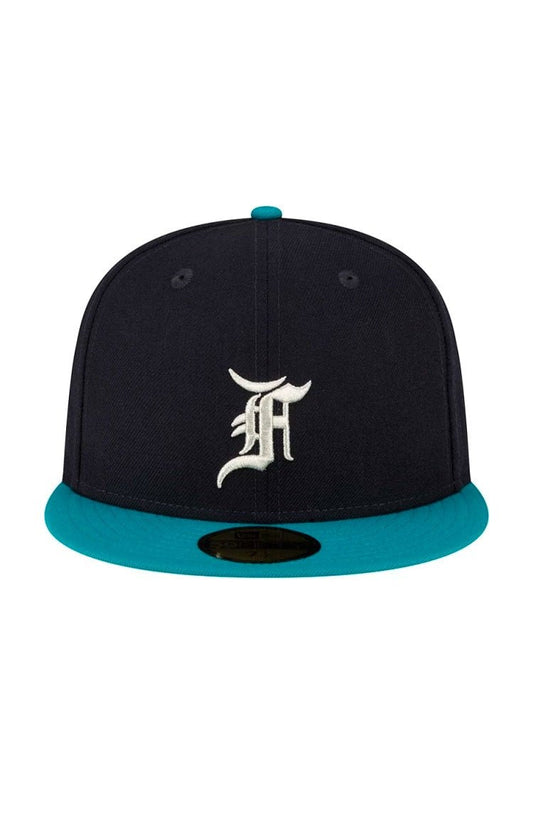 Boné New Era 59FIFTY Fitted Fear of God Ballpark Aba Reta Azul Marinho/Verde Água - NewSkull
