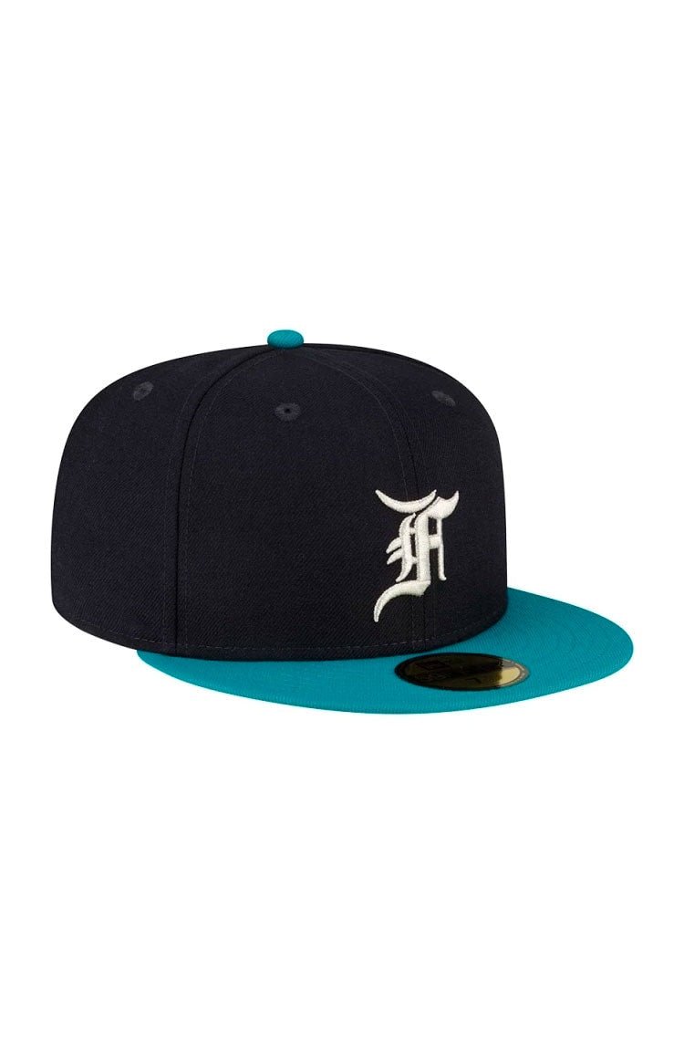 Boné New Era 59FIFTY Fitted Fear of God Ballpark Aba Reta Azul Marinho/Verde Água - NewSkull