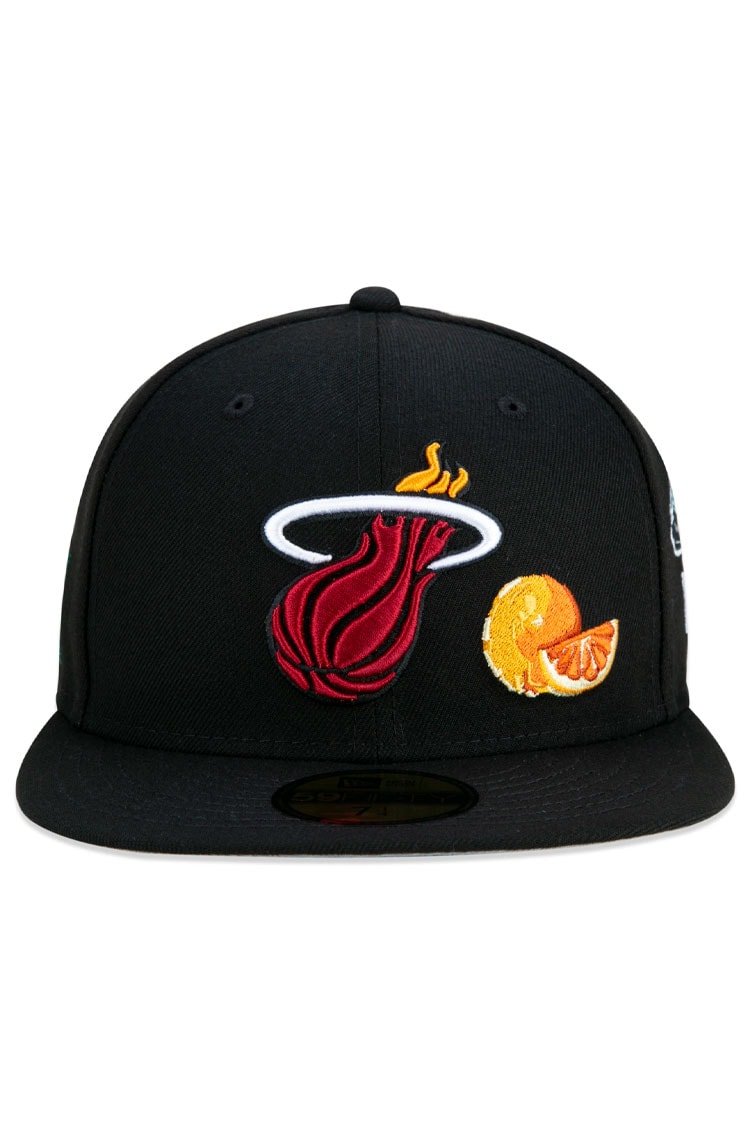 Boné New Era 59fifty Miami Heat City Transit Preto/Laranja - NewSkull