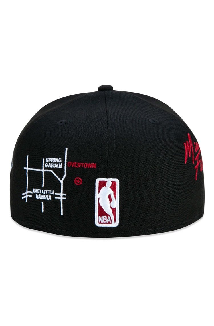 Boné New Era 59fifty Miami Heat City Transit Preto/Laranja - NewSkull
