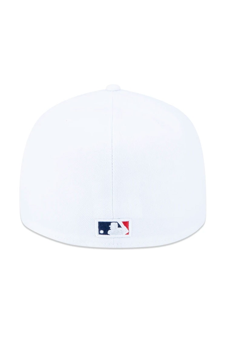 Boné New Era 59FIFTY MLB Boston Red Sox Core Fitted Aba Reta Branco/Vermelho - NewSkull