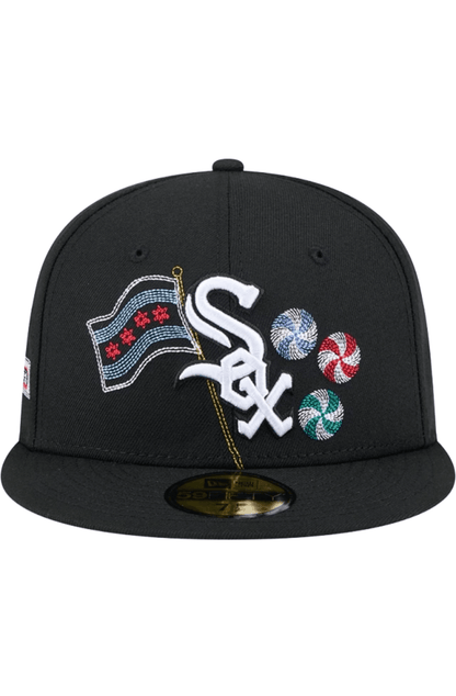 Boné New Era 59FIFTY MLB Chicago White Sox State Stitch Preto - NewSkull