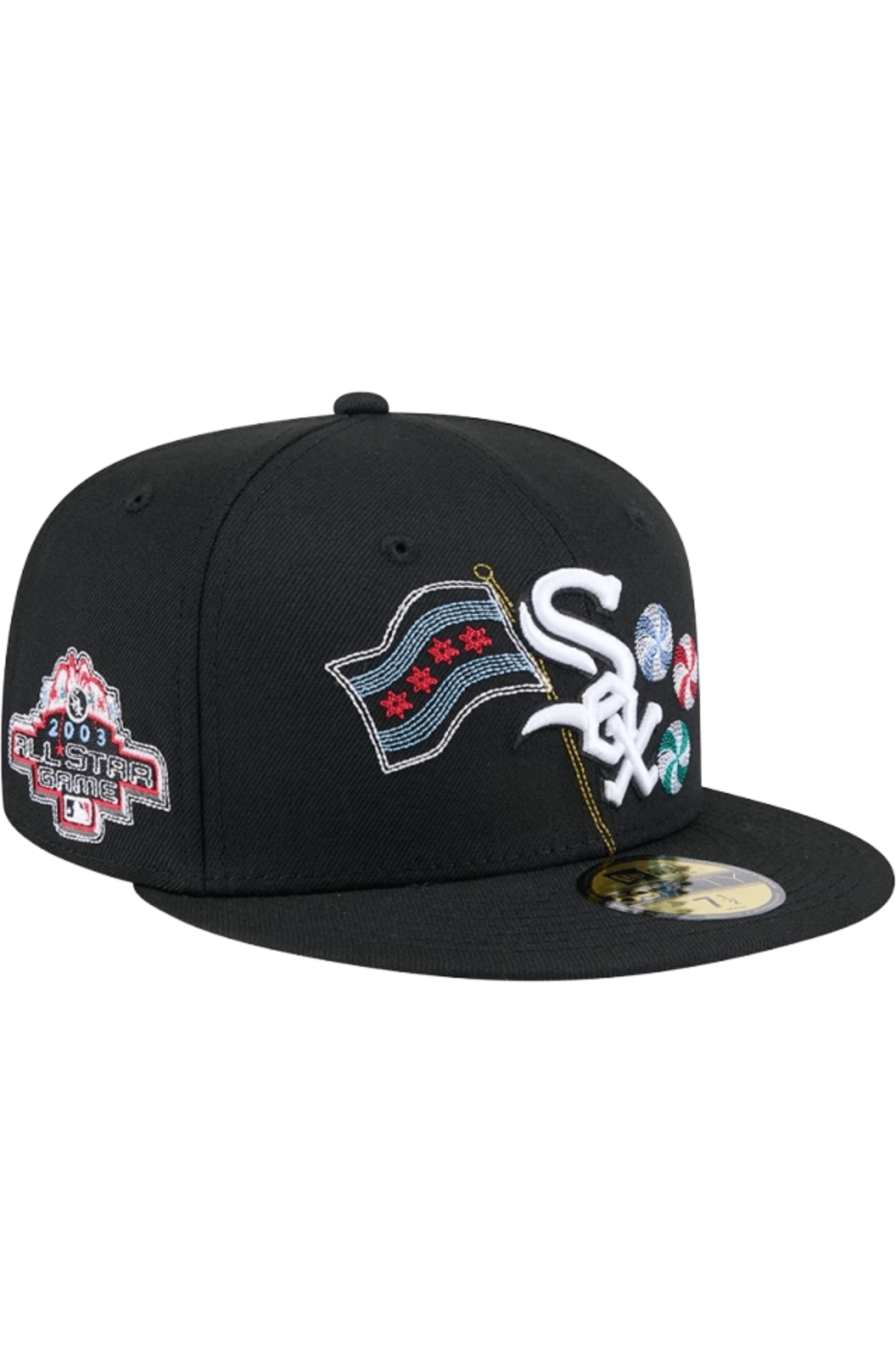 Boné New Era 59FIFTY MLB Chicago White Sox State Stitch Preto - NewSkull