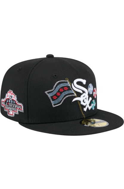 Boné New Era 59FIFTY MLB Chicago White Sox State Stitch Preto - NewSkull