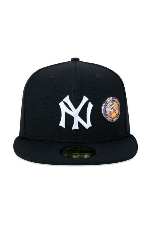 Boné New Era 59FIFTY MLB New York Yankees Core Fitted Aba Reta Preto/Branco - NewSkull