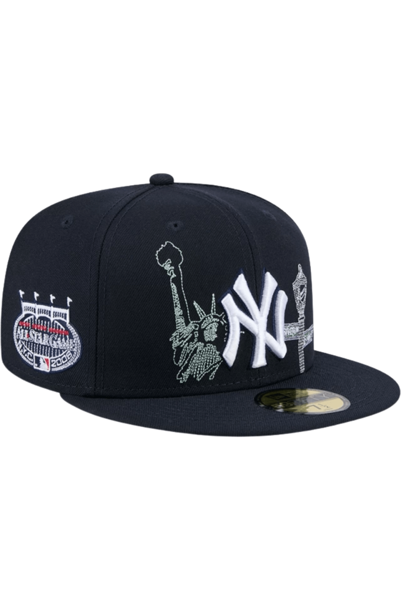 Boné New Era 59FIFTY MLB New York Yankees State Stitch Azul Marinho - NewSkull