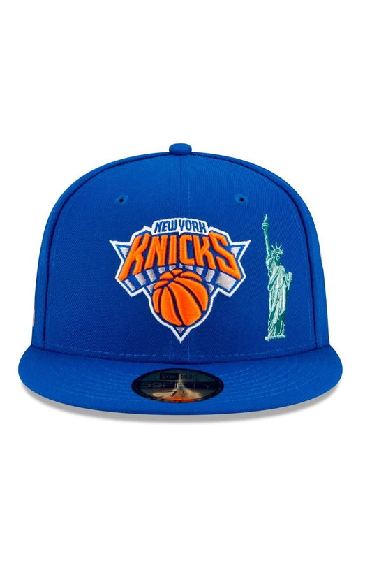 Boné New Era 59fifty New York Knicks City Transit Aba Reta Azul/Laranja - NewSkull