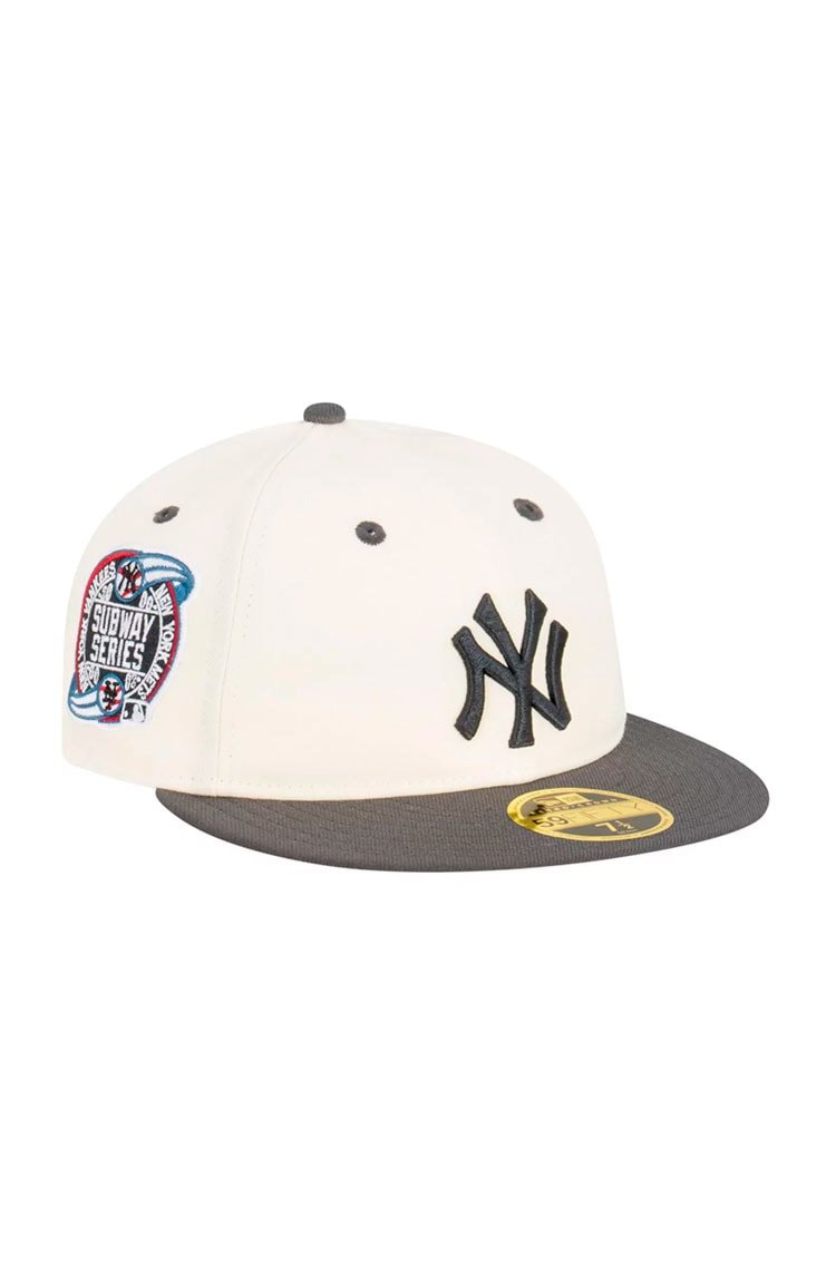 Boné New Era 59FIFTY Retro Crown New York Yankees Subway Series Off White/Azul Marinho - NewSkull