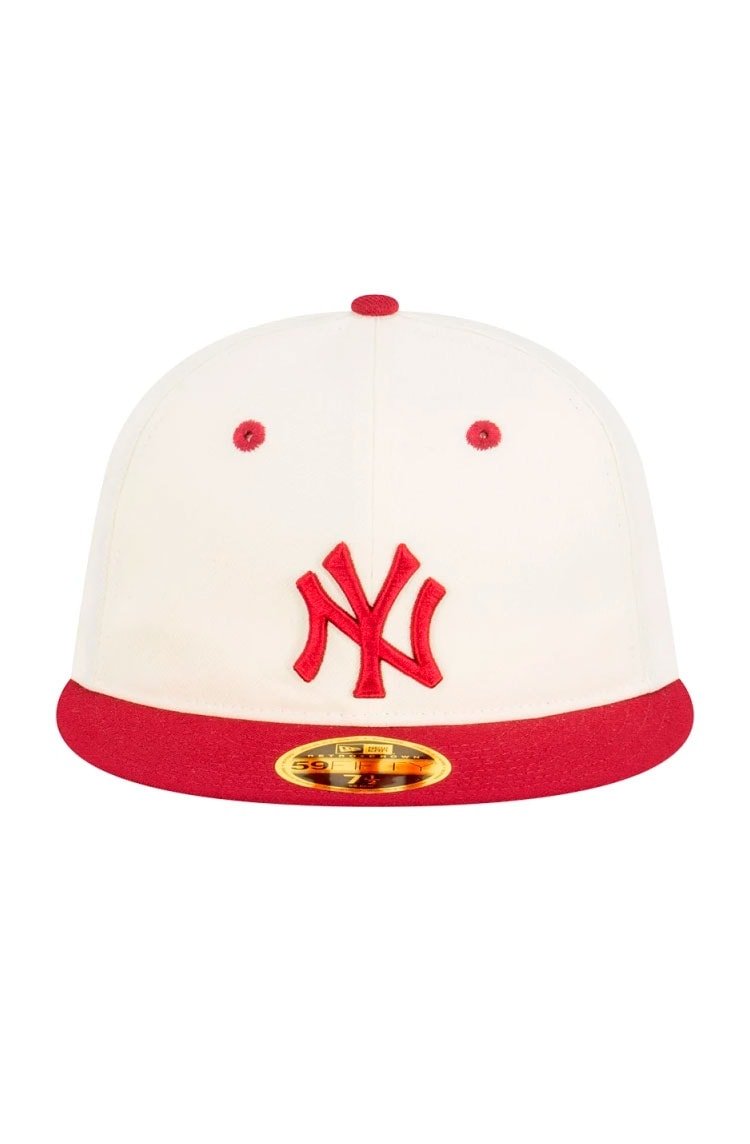 Boné New Era 59FIFTY Retro Crown New York Yankees Subway Series Off White/Bordo - NewSkull