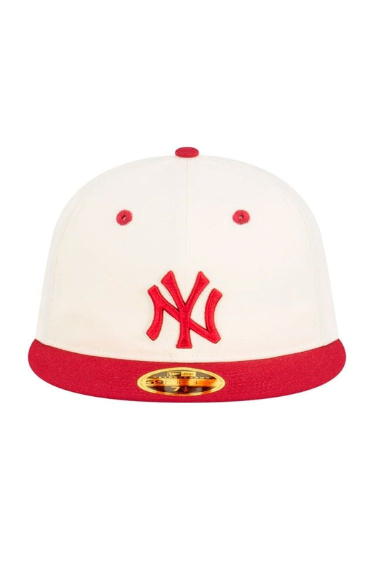 Boné New Era 59FIFTY Retro Crown New York Yankees Subway Series Off White/Bordo - NewSkull