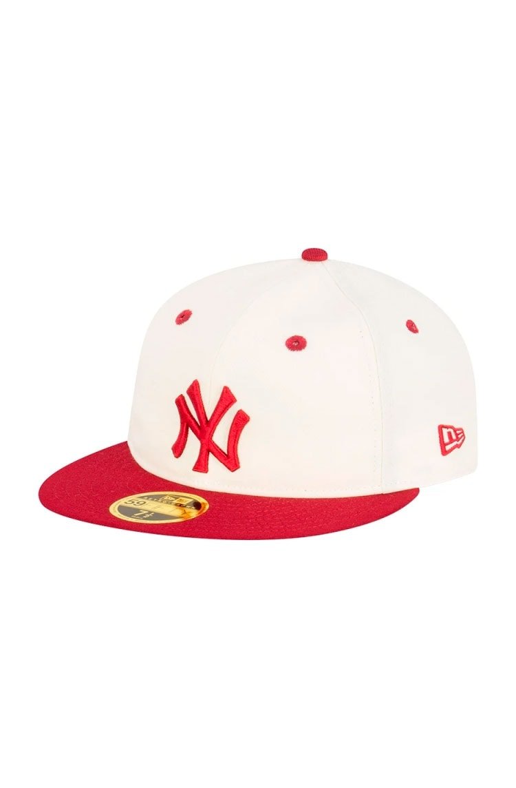 Boné New Era 59FIFTY Retro Crown New York Yankees Subway Series Off White/Bordo - NewSkull