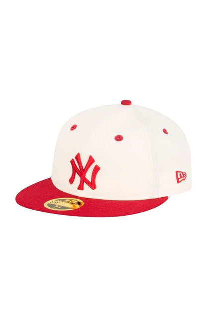 Boné New Era 59FIFTY Retro Crown New York Yankees Subway Series Off White/Bordo - NewSkull
