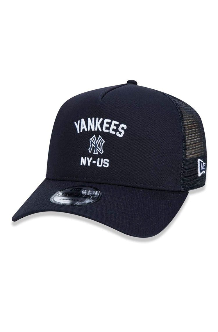 Bone NEW ERA 940 New York Yankees Mlb Trucker Snapback Azul/Marinho - NewSkull