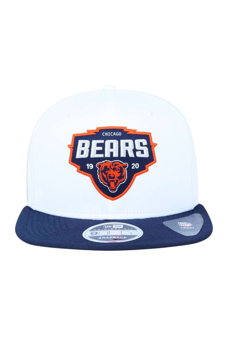 Bone New Era 9Fifty Aba Reta Aberto Original Fit Chicago Bears Nfl Branco/Azul - NewSkull